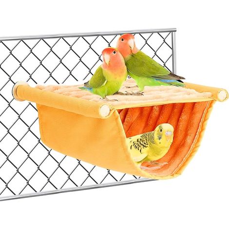 Vogelspielzeug, Vogelhängematte, Papageienkäfigzubehör, waschbares Set, gelb (1/5)