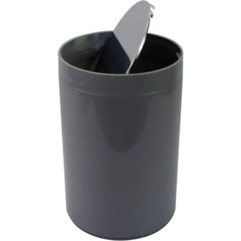 Cleafe - Pattumiera Cestino Secchio Rifiuti Grigio Arredo Bagno Coperchio Basculante 79897 - (1/2)