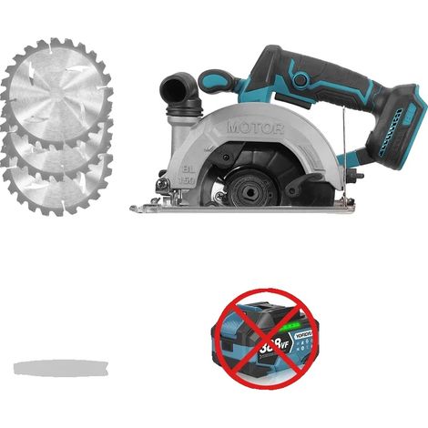 Scie circulaire, vitesse de 8000 RPM, angle de coupe réglable, Aucune batterie (1/2)