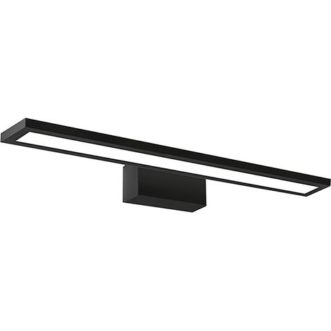 READ Applique da bagno LED 10W 900lm 3000K IP20 Nera - Rossini Illuminazione - Lampada a parete sottile per specchi e quadri in metallo (1/2)