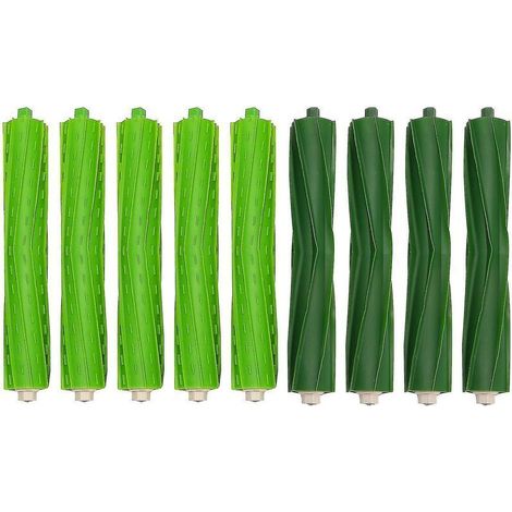 Jeu de 4 rouleaux de brosse pour aspirateur iRobot Roomba i7/i8 – Brosses en caoutchouc multi-surfaces – Longueur 185 mm (1/5)