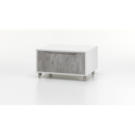 Cassettiera MONTGOMERY cemento in melaminico e legno (1/3)
