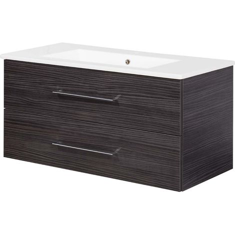 FACKELMANN B.perfekt Waschtischset 100cm - Dark Oak