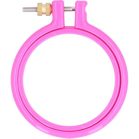 Cross Stitch Embroidery Circle Plastic Colorful Hoop Ring for DIY Art Craft Sewing3in (1/5)
