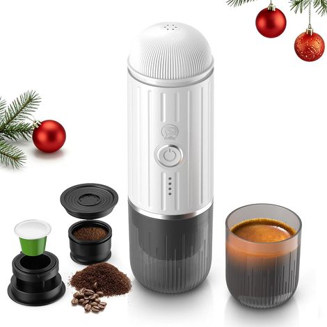 Machine à Café Portable 2 en 1, Espresso 19 Bars, Café Moulu et Capsules (1/5)