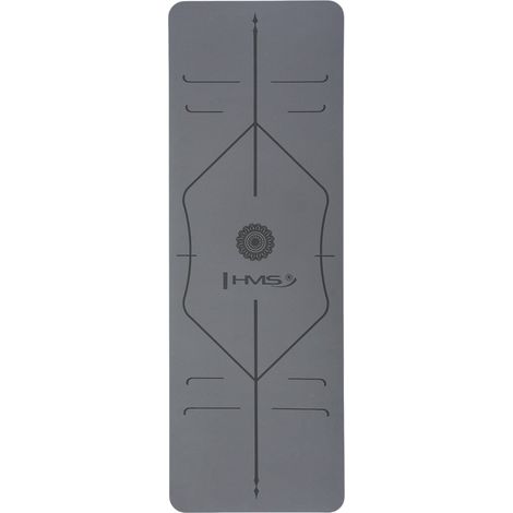 Tappetino yoga in TPE grigio - antiscivolo, ecologico, 10 mm (1/5)