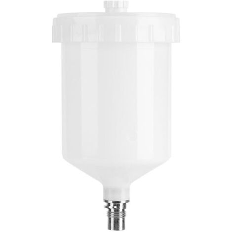 Peinture Tasse en Plastique Tasse Air Gravité Peinture Pot Connecteur de Filetage pour Pistolet Pulvérisateur Capacité 600 ML (1/5)