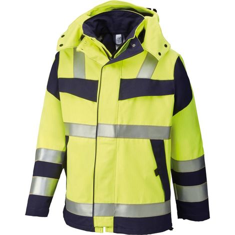 Jacke 367, Gr48/50,leuchtgelb/marine (1/5)