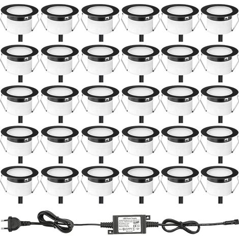 WiFi Lampe au Sol Spot Encastrable RGBW étanche IP67 Ø45mm - éclairage pour terrasse, patio, chemin, mur, jardin, décoration, intérieur et extérieur (10 pièces) (1/5)