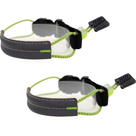 Bande réfléchissante pour cyclistes, pince élastique pour maintenir les jambes du pantalon en place pendant le vélo, bande confortable pour un usage quotidien et en extérieur, lot de 2 (1/5)