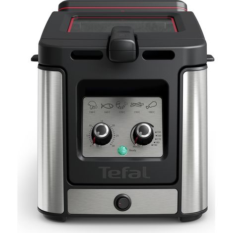 Tefal Clear Duo FR600D Single 0,65 L Fritteuse mit 2000 W Leistung Schwarz, Edelstahl (1/5)