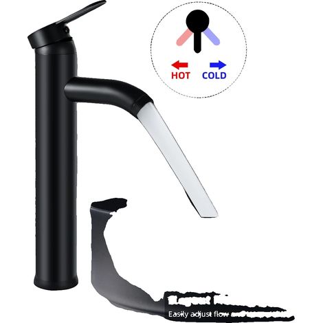 Grifo de lavabo, acero inoxidable, conexión estándar, control de palanca, función de agua fría y caliente, certificado CE. (1/5)