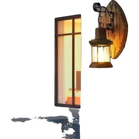 Aplique de pared para interiores, diseño retro, estilo industrial, negro. (1/5)