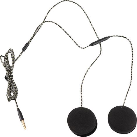 GARRYFIZH Écouteurs pour casque, haute fidélité, 1 paire, noirs, résistants, avec câble TPE pour moto