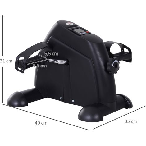 Mini Heimtrainer Arm-und Beintrainer Pedaltrainer für Senioren mit LCD-Display verstellbarer Widerstand Fitnessbike Hometrainer für Zuhause Heim Büro 35 x 40 x 31 cm Schwarz (1/5)