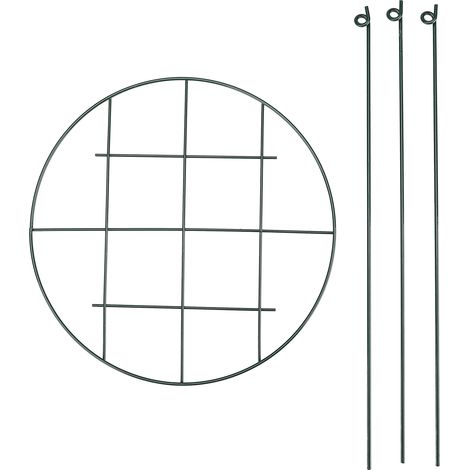 Runde Rankhilfe für Pfingstrosen und andere Blühpflanzen – Drahtgitterkäfig – Durchmesser 30 cm, Höhe 45 cm – 1 x Rankgitter – Einfache Montage