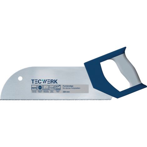TECWERK Furniersäge Blatt-L.325mm ZpZ 15 2K-Griff f.dünne Holzplatten TECWERK