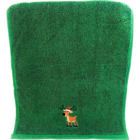 Serviette De Soin Visage - Motif Guirlande De Père Noël Brodé - Coton Mélangé - 32 X 45 Cm - Usage Cuisine Et Salle De Bain - 1 Pièce (1/5)