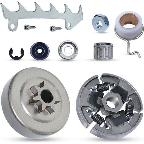 Kit d’engrenage d’embrayage .325" 7 dents pour débroussailleuse Stihl MS210/MS230/MS250 – avec rondelle et clip E, référence 11236640501
