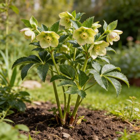 Hellébore argutifolius 20cm Godet 9cm - Helleborus