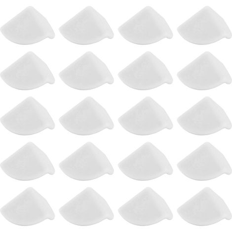 Pare-Chocs de Sécurité Edge - Protecteur de Coin de Bureau Adhésif en Silicone Souple pour Fenêtre (Blanc)