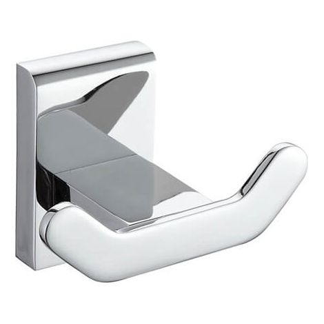Showerdrape Unity Chrome Stainless Steel Wall Mounted Double Robe Hook