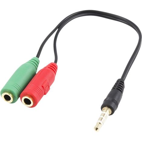 EC1640 cable de audio 0,15 m 3,5mm 2 x 3,5mm Negro, Verde, Rojo