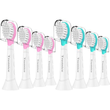 Mini brosses de rechange pour têtes de brosse - Compatible avec la brosse à dents pour enfants à clipser - Pour enfants de 3 à 7 ans (1/5)