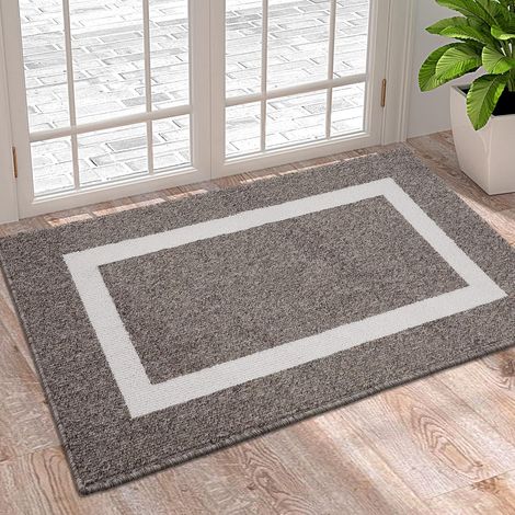 Paillasson Intérieur Antidérapant 50 x 80 cm,Antidérapant Durable Ultra,Tapis Entrée Intérieur Doux,Marron (1/5)