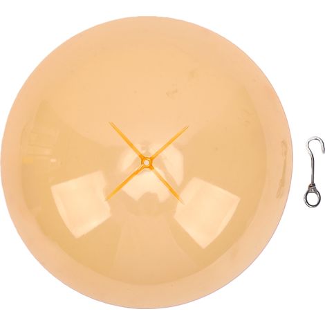 Mangeoire à oiseaux dôme garde-pluie 26.5cm transparent résistant aux intempéries suspension colibri baffle écureuil pour extérieur orange (1/5)