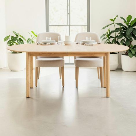 Table à manger extensible 200/250/300 cm placage chêne KALKIE (1/5)