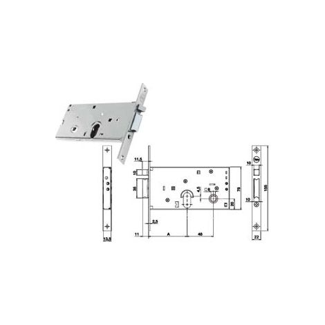ELETTROSERRATURA INFILARE PER FASCE SOLO SCROCCO MM.78 H 85500  mm.70 (Y8550070080)    YALE