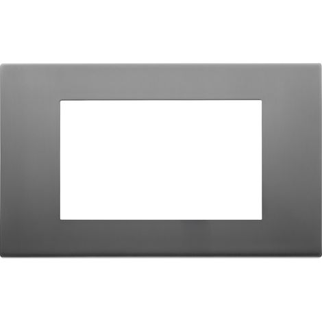 VIMAR - 30654.72 Placa de acero inoxidable satinado 4M