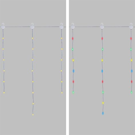 CASCATA LUMINOSA ICE LIGHT 500XH80CM 120 LED DUAL COLOR BIANCO CALDO/MULTI