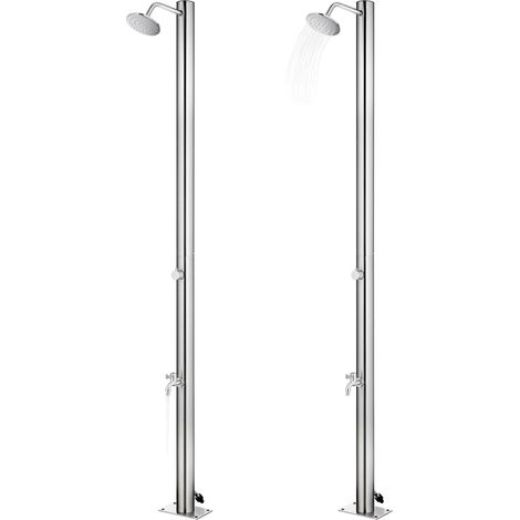Maison Exclusive - Gartendusche mit Grauer Bodenplatte 220 cm Ede