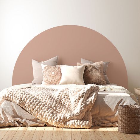 Stickers tête de lit - Couleur tendance - 160 x 130 cm - Pour lits (120 à 140 cm) - Adhésif MAT (1/2)