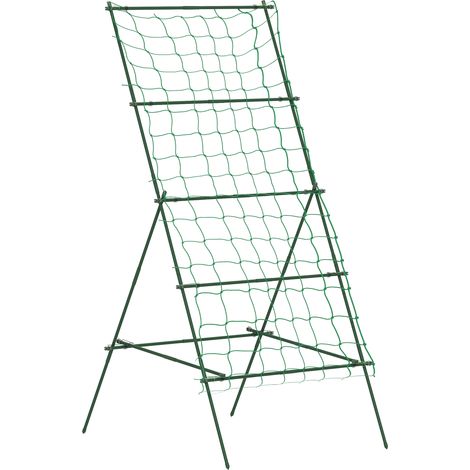 Rankgitter aus Stahl zum Stecken rostfrei Rankhilfe in A-Form für Kletterpflanzen Spalier 101x133x227 cm Garten Spalier Pflanzenspalier für Gemüse Blumen Kletterpflanzen Grün