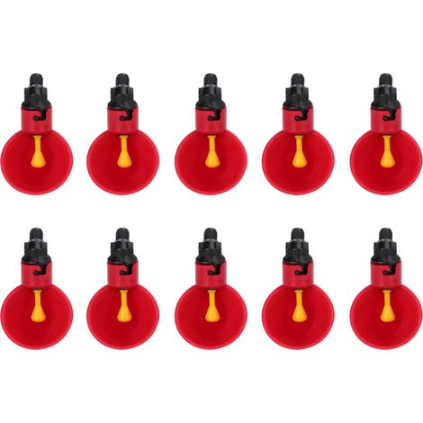 10 Pièces Abreuvoir Automatique pour Poules, Accessoire de Cage avec Bol à Eau (1/4)