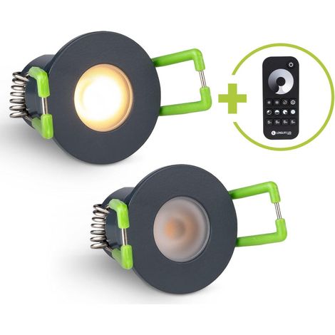 Einbaustrahler Mini Livorno 3W 2700K IP65 - Farbe: anthrazit RAL 7016 - Anzahl: 2x (1/5)