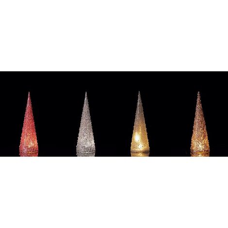 Dercorazione Natalizia Casa Albero di Natale Luminoso con Led 38 cm 4 Colori (1/2)