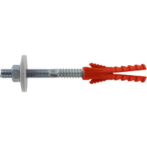 fixation chauffe eau - paroi pleine - vis 2 filets 10 x 120 - novipro nov92520