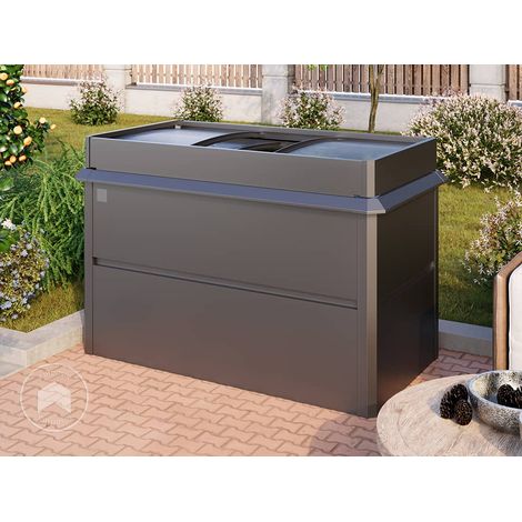 PRIMEYARD 150 x 85 x 77 cm Huerto urbano THEO, acero, antracita metalizado  Incl. Semillero y Protección contra babosas (1/5)
