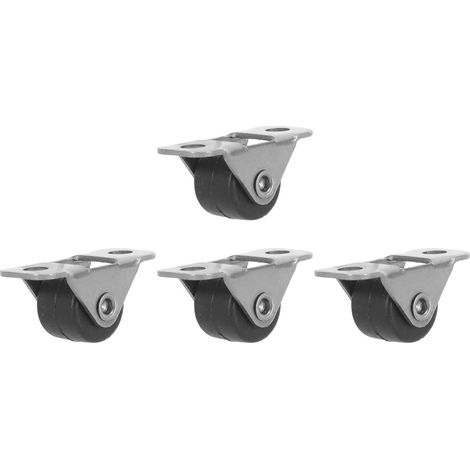 CCYKXAMini Roulettes Fixes pour Meubles 4 Pièces,Roues Directionnelles Silencieuses en Tpe Revêtement Chrome,Adaptées pour Projets et Utilisation Domestique (1/5)