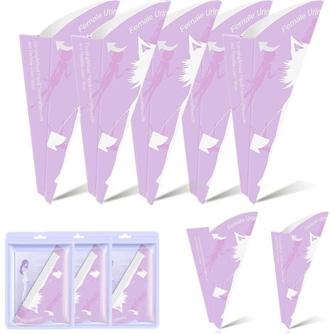 Urinoir Femme Portable, 30 Pièces Pipi Debout Femme Pliable, Pisse Debout Femme Jetable de Voyage Entonnoir en Papier de Pipi pour Femme Enceintes Camping Randonnée et Activités de Extérieur (1/5)