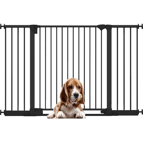 Bettacare SafeStep Dog Gate, Black, 152cm - 159cm, Extra Low Walkthough, 81cm Extra Wide Doorway, Extra Wide Pet Gate