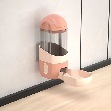 Filiyano-Gamelle de 1200 ml pour animaux, distributeur automatique de croquettes pour chiens et chats, rose (1/5)