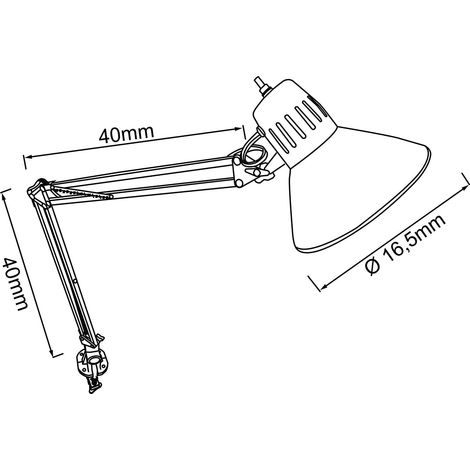 Brilliant Hobby lámpara de escritorio negro 70 cm metal