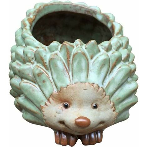 Pot de Fleurs Résine en Forme de Hérisson – Idéal pour Balcon, Jardin ou Bureau – Décoration Originale et Pratique