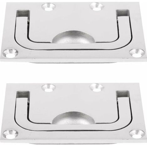 2pcs Poignée De Traction en Acier Inoxydable 316 Loquets Trappe Bateau Porte De Cabine (1/5)