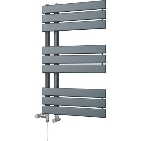 Tristan - Anthracite Dual Fuel Towel Rail H816mm x W500mm Standard (1/3)